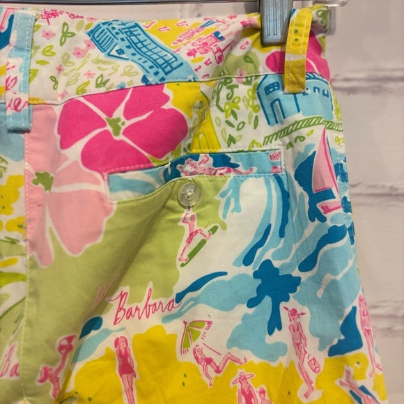 Lilly Pulitzer Crop Pants – Lillywood, California Print – Size 0 (RARE) Vintage - Picture 5 of 6